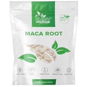 RP Maca Wortel 5000mg Supplement: 120 Vegan Capsules Maca Wortel Extract: Maca Wortel Tabletten van Hoge Sterkte: Geproduceerd in ISO gelicenseerde faciliteiten: Niet-GGO & Glutenvrij.
