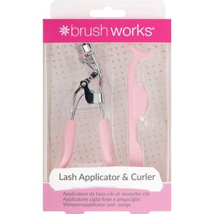 Brushworks Lash Applicator & Curler, 52 56 411, Roze & Zilver