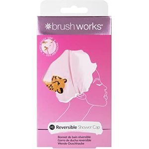 Brushworks Reversible Shower Cap Leopard Pattern