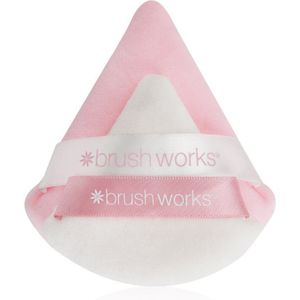 brushworks - Triangle Powder Puff Duo - Poederdons - 2 Stuks - Zacht Materiaal