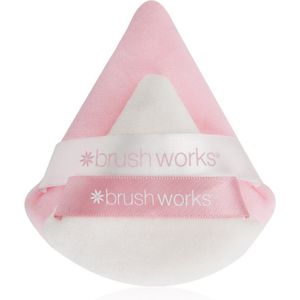 brushworks Triangle Powder Puff Duo 2 st
