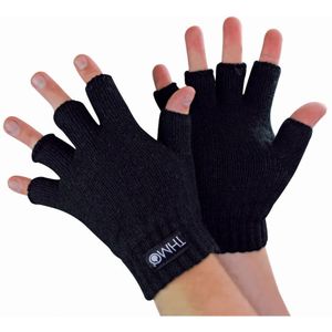 THMO - Thermische winterhandschoenen zonder vingers voor kinderen - Zwart