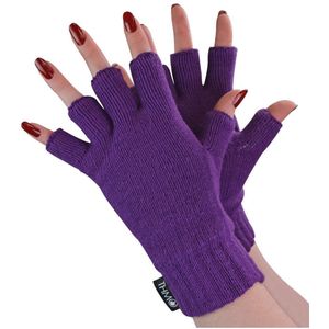 THMO Womens winddichte Thinsulate vingerloze handschoenen thermische fleece gevoerd, Paars, Eén Maat
