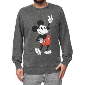 Recovered Sweatshirt 'Disney Mickey Peace Pose'  grijs