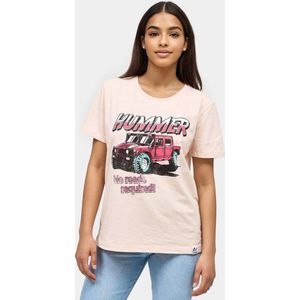 Recovered - Getailleerd T-Shirt - Pale Roze - Dames - XXL