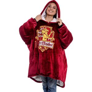 Harry Potter - Gryffindor Hoodie - Rood - Pluche - Deken met Capuchon