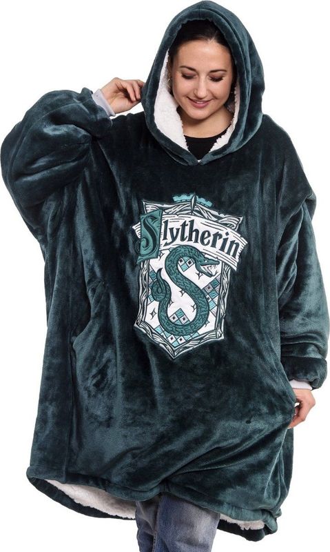 Merchoid Harry Potter - Slytherin Deken Hoodie - Groen - 100% Polyester