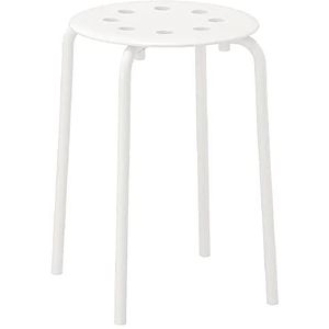 MARIUS Kruk, stapelbare tafel, roestvrij staal, herbruikbaar, slaapkamer, woonkamer, wit, 45 cm