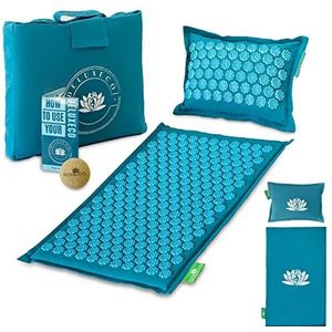 Acupressuurmat en Kussenset voor Ontspanning en Pijnverlichting - Milieuvriendelijke, Premium Acupunctuurmat, Spijker-mat voor Rug- en Nekpijn, Acupressuurmat Die Wordt Geleverd in een Gratis Draagtas