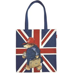 Boodschappentas - Luxe gobelinstof - Flat bag - Union Jack - Engelse Vlag met Beertje Paddington