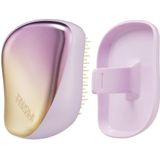 Tangle Teezer Compacte ontwarrende haarborstel, gemakkelijk te dragen met beschermhoes en tweelaags design, perfect voor nat, droog en veerkrachtig haar, zacht lila
