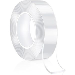 Bolatus Dubbelzijdig plakband, transparant, extra sterk, nano-dubbelzijdig plakband, verwijderbaar, voor thuis, keuken, auto of veelzijdig gebruik (1 rol)