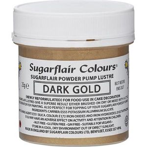 Sugarflair Pump Spray Voedingskleurstof Navulling - Glitter Nevel - Donkergoud - 25g