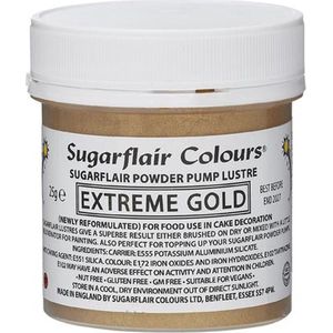 Sugarflair Pump Spray Voedingskleurstof Navulling - Glitter Nevel - Extreme Goud - 25g