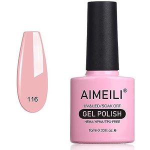 AIMEILI Soak-off nagellak, gel, uv, led, semi-permanente nagellak, nude, Camellia Japonica (116), 10 ml