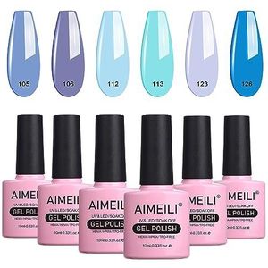 AIMEILI UV Nagellak Set - Soak Off Gellak Kleur - 6 X 10 ml - Gift Kit 32