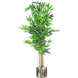 Leaf Design UK Kunstmatige Tropische Planten en Bomen, Bamboe Natuurlijk Zilver, 120cm