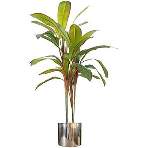 Leaf Dracaena kunstplant tropische palm, groot, 100 cm, zilverkleurig