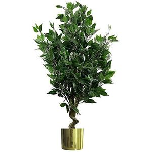 Leaf Ficus Realistische Plant Materiaalmix 110 cm Goud