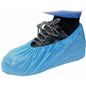 100 stuks wegwerp schoenhoes blauw plastic anti-slip reiniging overschoenen boot veiligheid
