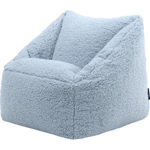 icon ""Teddybeer"" Kinderzitzakken, Blauw, Zitzak Kind van Imitatiebont, Zitzakstoel met Vulling, Woonkamerzitzakken