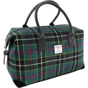 Weekendtas Esk Donker Groen tartan - Harris Tweed - Glen Appin of Scotland