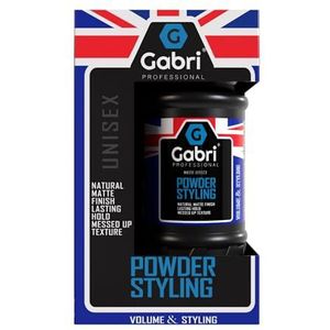 Gabri Hair Styling Powder Wax 21 g | Volumizing dikker stofpoeder | Flexibele hold | Matt Look | Maximale controle | Texturising Powder voor mannen en vrouwen (Volume Styling, 21 g (1 stuk))
