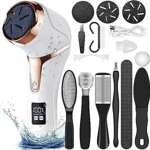 Professionele elektrische voetvijlen, pedicurekit, USB-kabel, pedicurevoetvijl en eeltverwijderaar voor harde huid, dode huid, gebarsten hielen en droge tenen, oplaadbare elektrische harde huid