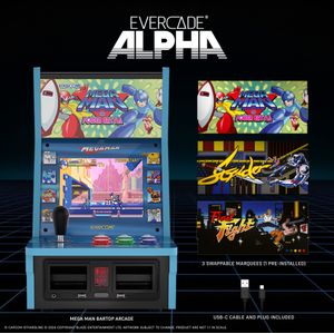 Evercade Alpha - Bartop Arcade - Mega Man - 6 Games - Compatibel met Evercade Cartridges