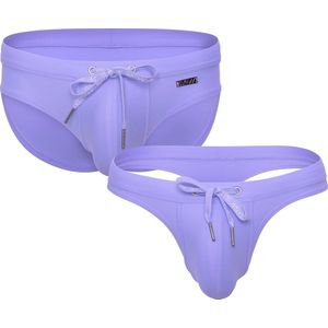 Sukrew Torrent Bulge Enhancing Swim 1 x Brief + 1 x Thong Multipack - Blueberry Milkshake