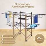 Meisterhome - Staand Droogrek - Zwart - 30 m Drooglijnlengte - Metaal