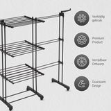 Droogrek - Staal - Zwart - Vouwbaar