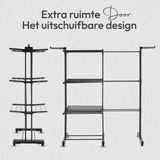 Droogrek - Staal - Zwart - Vouwbaar