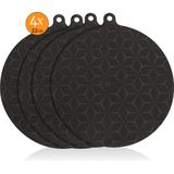 Meisterhome - Inductie Beschermer Set - Zwart - Hittebestendig tot 260 ºC - 4 stuks