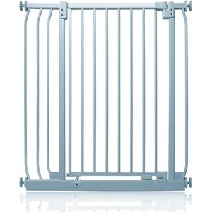 Safetots Hoog Klemhek Elite, Traphekje Zonder Boren, Klembevestging Tussen 80cm - 89cm, Mat Grijs, Extra Hoog 96.8cm, Babyhekje voor Trap, Gang en Deur, Klemhek Geschikt voor Baby en Peuter