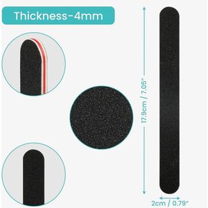 Kovira Set Van 2 Professionele Dubbelzijdige Nagelvijlen - 100/180 Korrel en 180/240 - Nagelvijl Voor Nagels en Kunstnagels - Voor Manicures