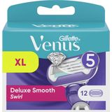 Gillette Venus Deluxe Smooth Swirl Scheermesjes Voor Vrouwen - 12 Navulmesjes - Voordeelverpakking (4x3 stuks)