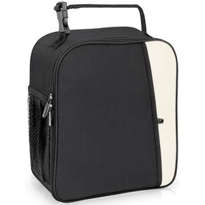 Alyvisun Koeltas voor lunch, 7 l, herbruikbaar, waterdicht, vierkant, geïsoleerd, met handvat met sluiting, voor dames, kinderen, picknick, werk (zwart)
