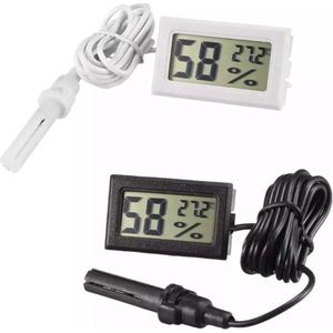 Digitale Thermometer / Hygrometer - luchtvochtigheidsmeter - thermometer - accuraat - compact - inclusief batterijen