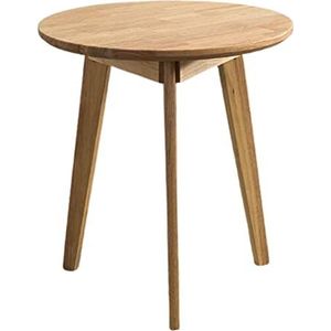 Massief eiken kleine ronde eettafel massief houten keuken en eettafels Scandinavisch meubilair midden van de eeuw moderne tafel (maat: diameter (60 cm)