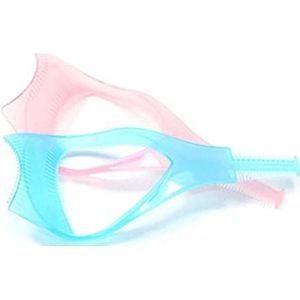 1pc 3 in 1 Eyelash Curler Comb Mascara Guard Template Card Curling Clip Aid Makeup Cosmetic Tool(Random Color)