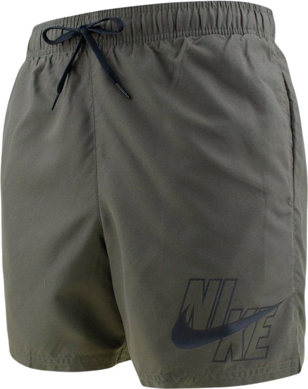 Nike - Swim Logo Solid Volley Shorts - Zwart - Polyester