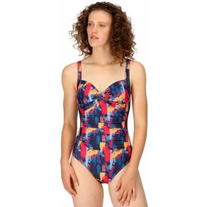 Regatta Womens Sakari Tummy Control Zwemmen Kostuum, Navy Borstel, 34