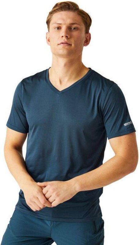 Regatta - Fingal - V-hals T-shirt - Moonlt Denim - Korte Mouwen