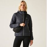 Regatta - Hurden - Damesjas - Zwart - Weerbestendig, Donsvrij, Lichtgewicht Polyamide