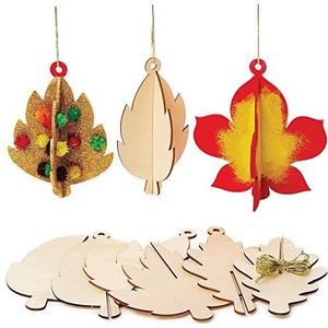 Herfst houten decoraties (Pak van 6) Knutselen Met Hout