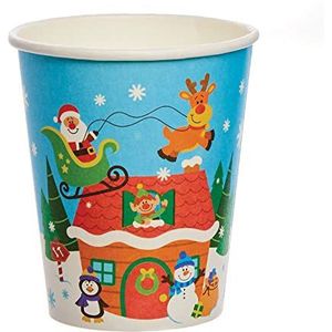 Paper - Baker Ross papieren bekers voor kinderen, motief kerstfiguren, 10 stuks, kersttafeldecoratie (FX306)