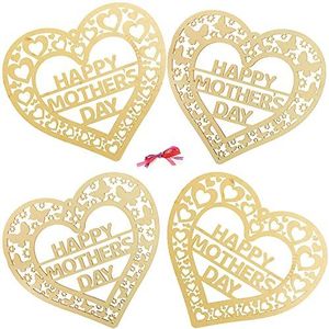 Moederdag Houten Filigraan Kransen  (Pak van 4) Moederdag Knutselen