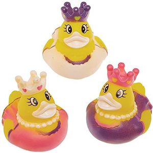 Baker Ross FX822 Prinses Rubber Eendjes - Set van 6, feestzakvullers voor kinderen