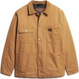 Superdry - M5011880A - Winterjas - Bruin - Katoen - Gewatteerde Voering